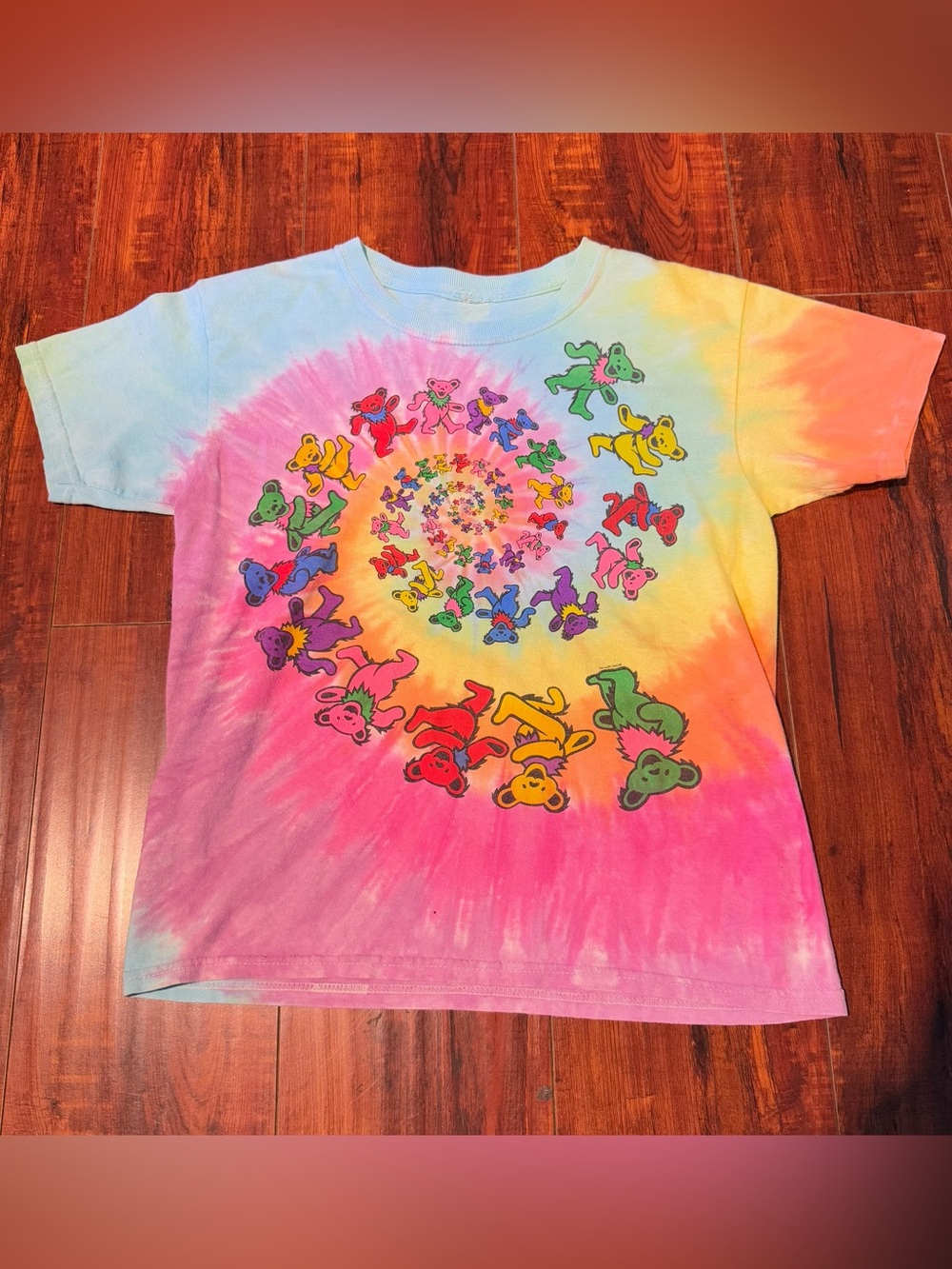 Grateful Dead Dancing Bears Tie Dye T-Shirt Ladies XSmall Preowned Read Info Blw